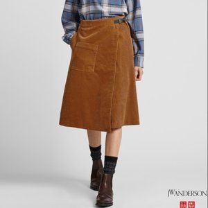 Uniqlo JW Anderson Corduroy Wrap Skirt Brown XS
